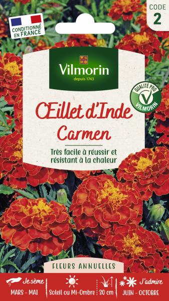 Fleurs - Œillet d'Inde Carmen - PACKAGING_RECTO